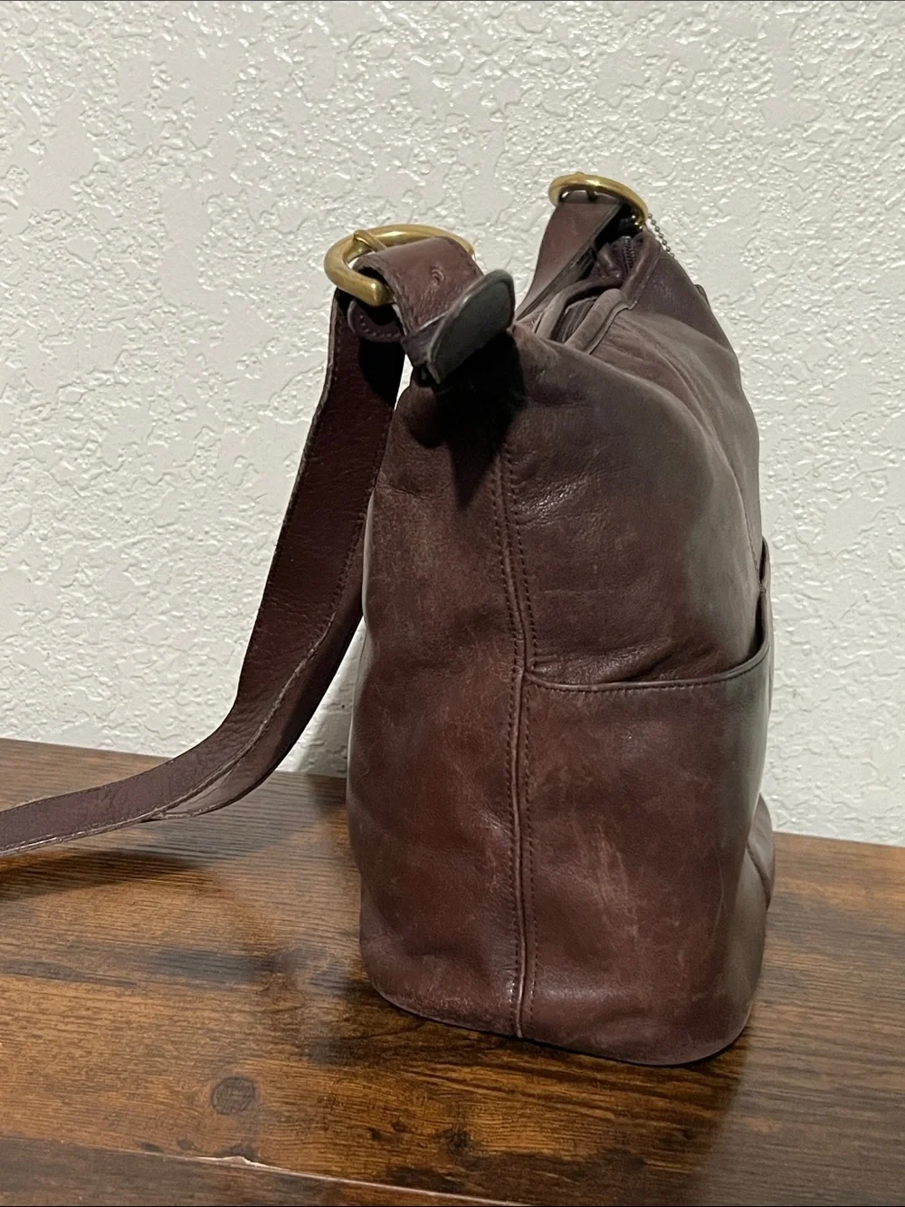 RARE Coach Brown Leather Hobo Shoulder Bag 4141